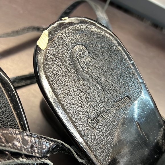 Fortuna Valentino Wooden Sandals Sz 40 - Picture 4 of 15